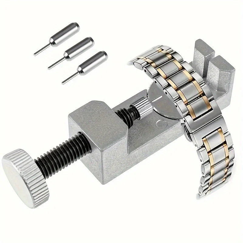 Metal Strap Bracelet, Strap Remover, Meter Adjuster, Strap Removal Tool, Strap with 3 Pins, Watch Repair Tool Set