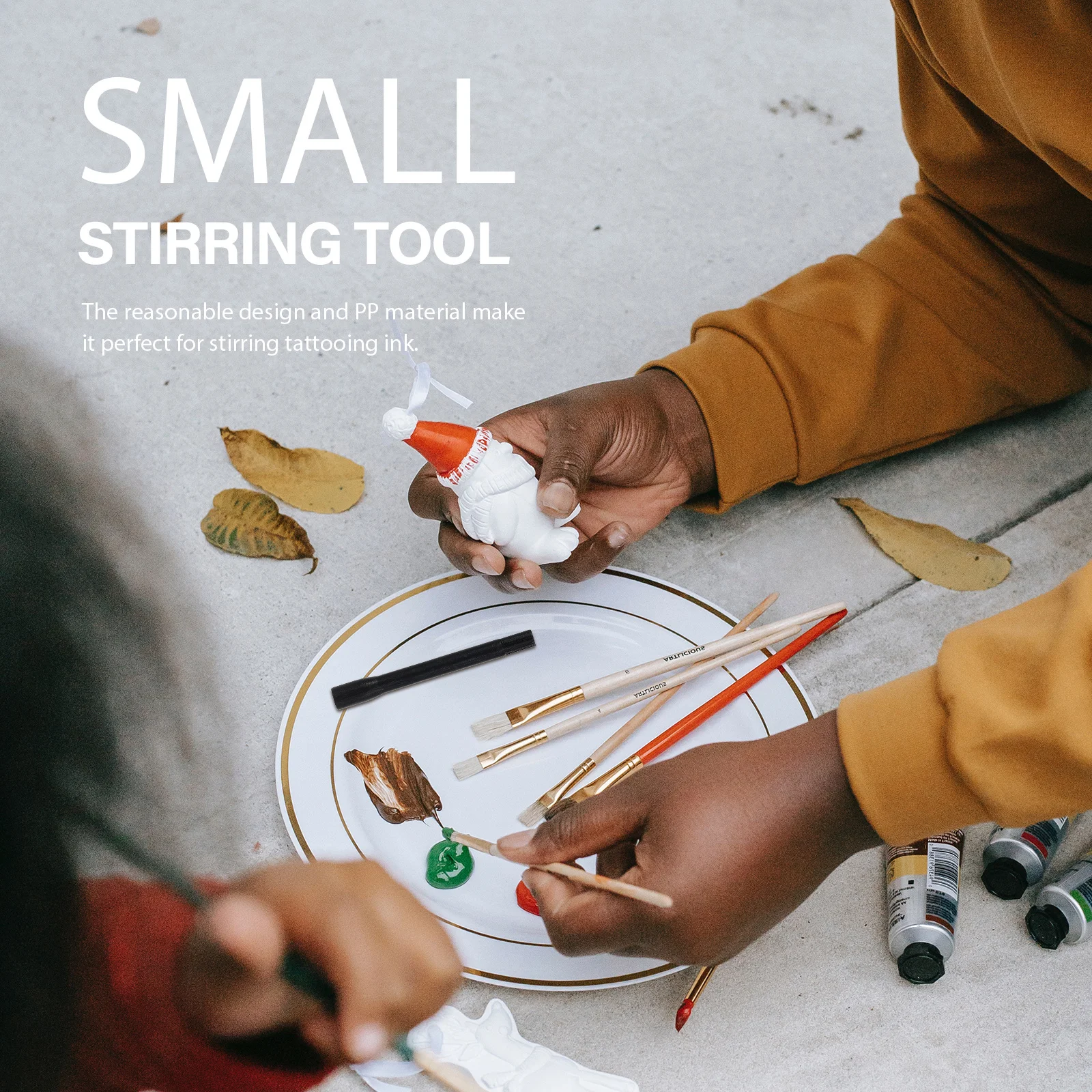 

60Pcs PP Stirring Stick Pigment Mixer Rod Small Compact Design for Mixing Ink Paint Glue Liquid DIY Tools Pigment Mixer