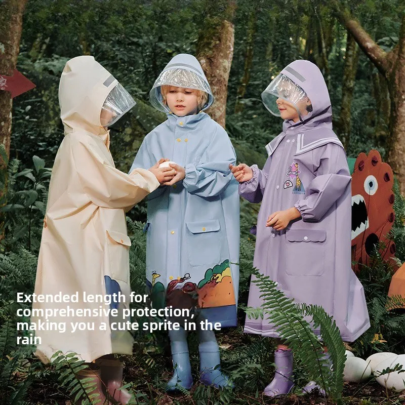

Children's Raincoat Elementary School Students Outdoor Hiking Waterproof Clothes Children's EVA Raincoat Portable Poncho