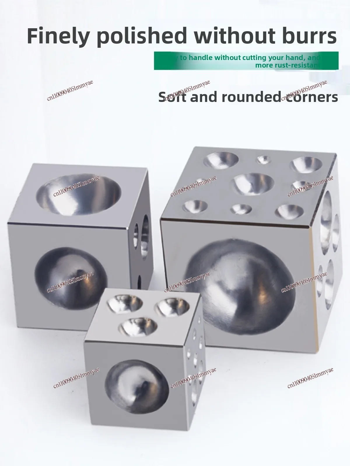 لوح تقطيع عش حديدي لحفرة المجوهرات بفتحة دائرية وخرز حديد + أدوات ذهبية