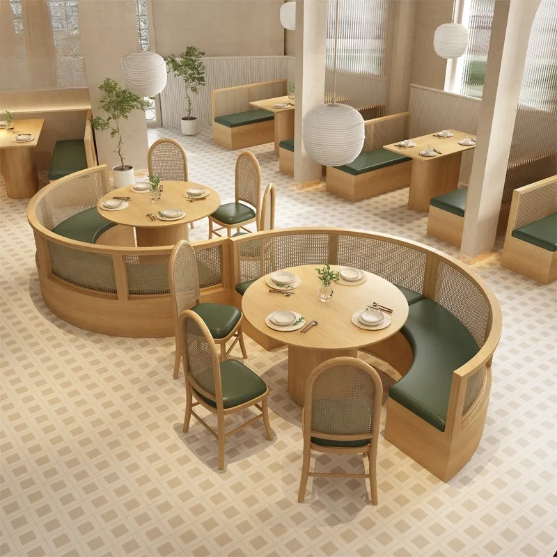 Theme Restaurant Wall Card Seat Thai Restaurant Tea House Rattan Card Seat Western Restaurant Card Seat Sofa