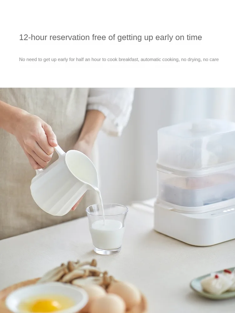 Mini cuiseur à vapeur électrique domestique, cuiseur à œufs, petit-déjeuner, cuisson à la vapeur, cuiseur multi-cuiseur avec réservation, 220V