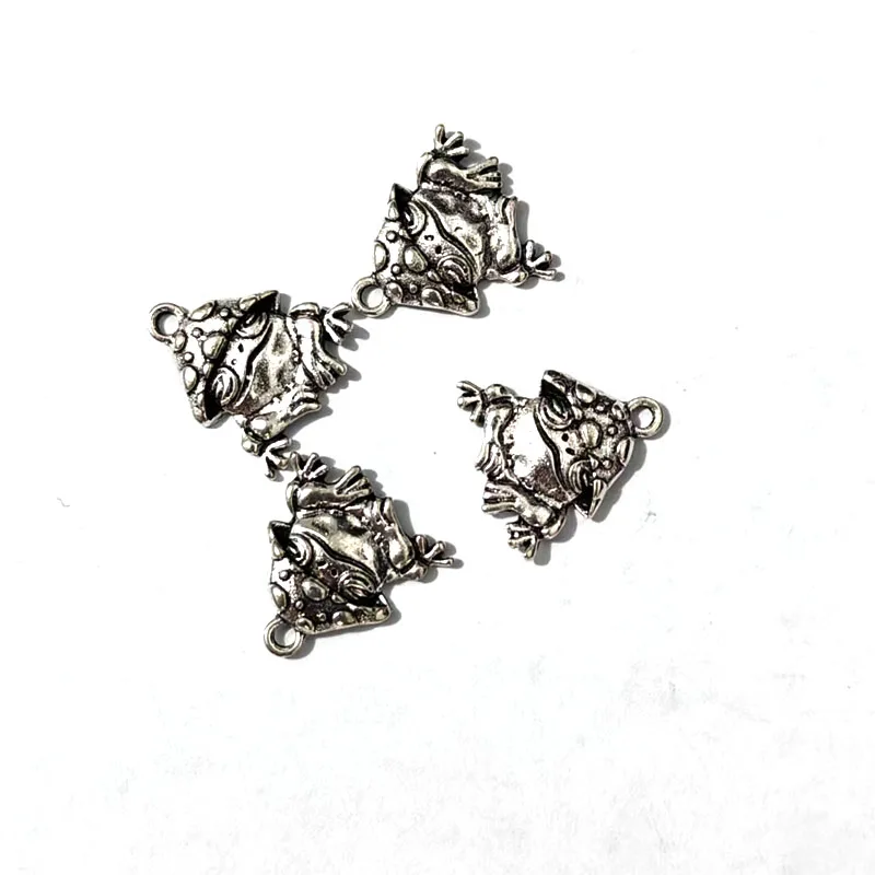 10pcs Making Jewelry Findings Cute Retro Frog Charm for DIY