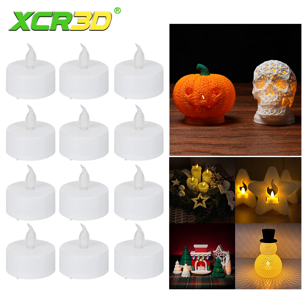 

For Bambu Lab Jack Skellington Oogie Boogie Pumpkin TheeLights LED Flame Tea Light Candle Set DIY 3D Printing Model Creality