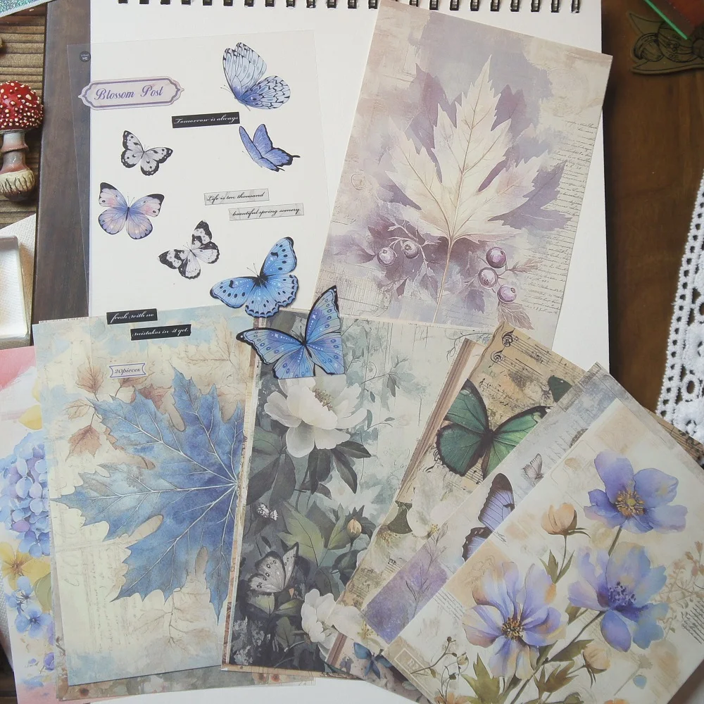 

20pcs Draw The Dream Down Pattern Paper Creative Craft Paper Background Scrapbooking Gift Use