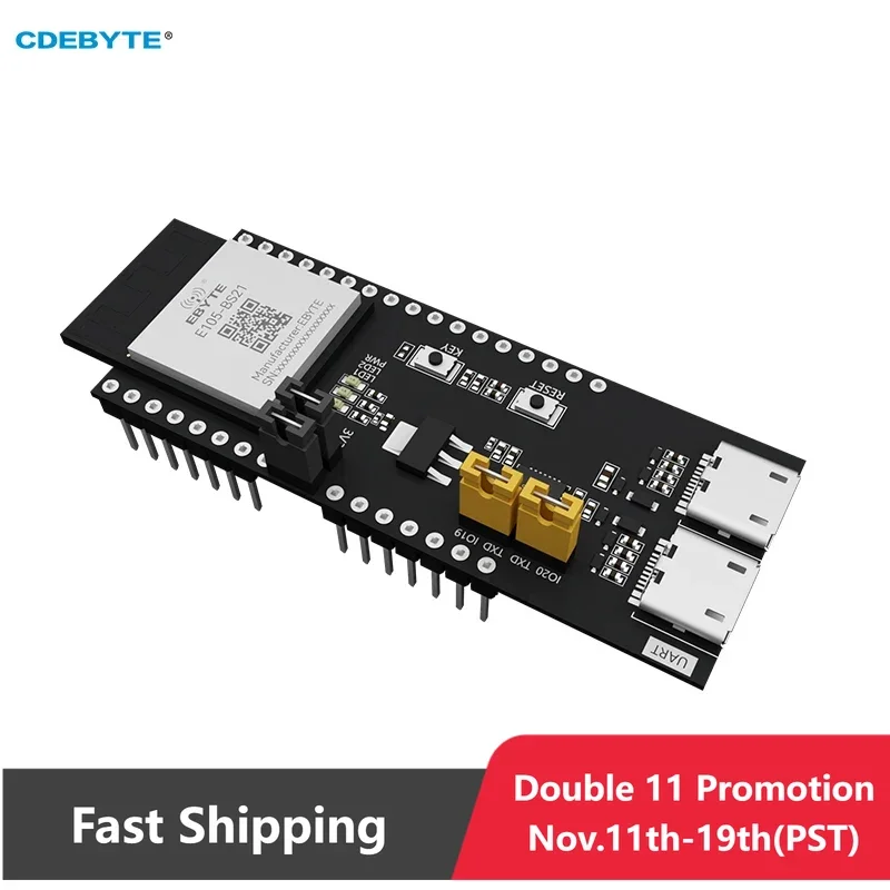 

2.4GHz NearLink SLE Module Test Board BS21 Chip Wireless Transmission Cost-Effective 6dBm CDEBYTE E105-BS21-TB