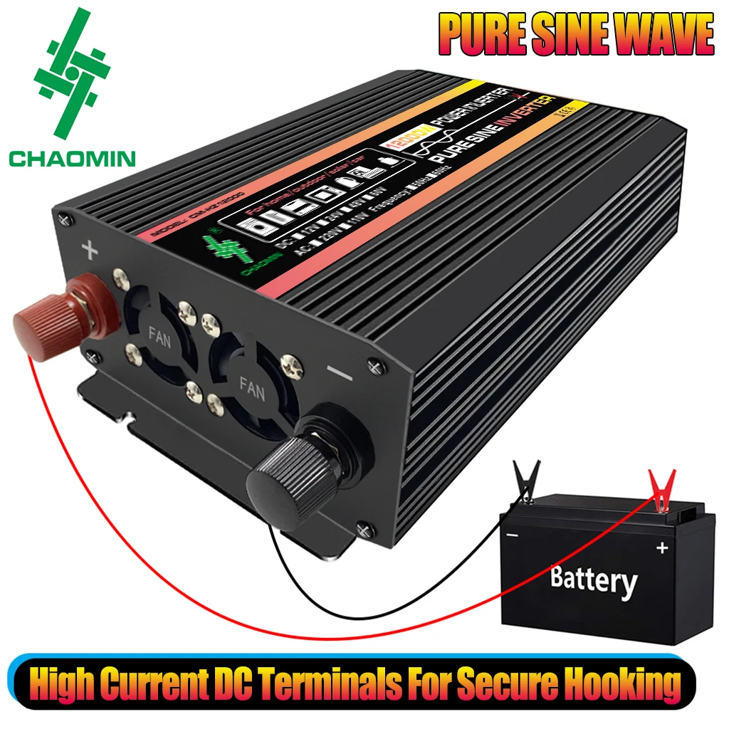 Pure Sine Wave Inverter,12000W Car Solar Inverter,DC12V 24V 48V 60V to 220V,Socket Transformer,Power Converter,Power Inverter