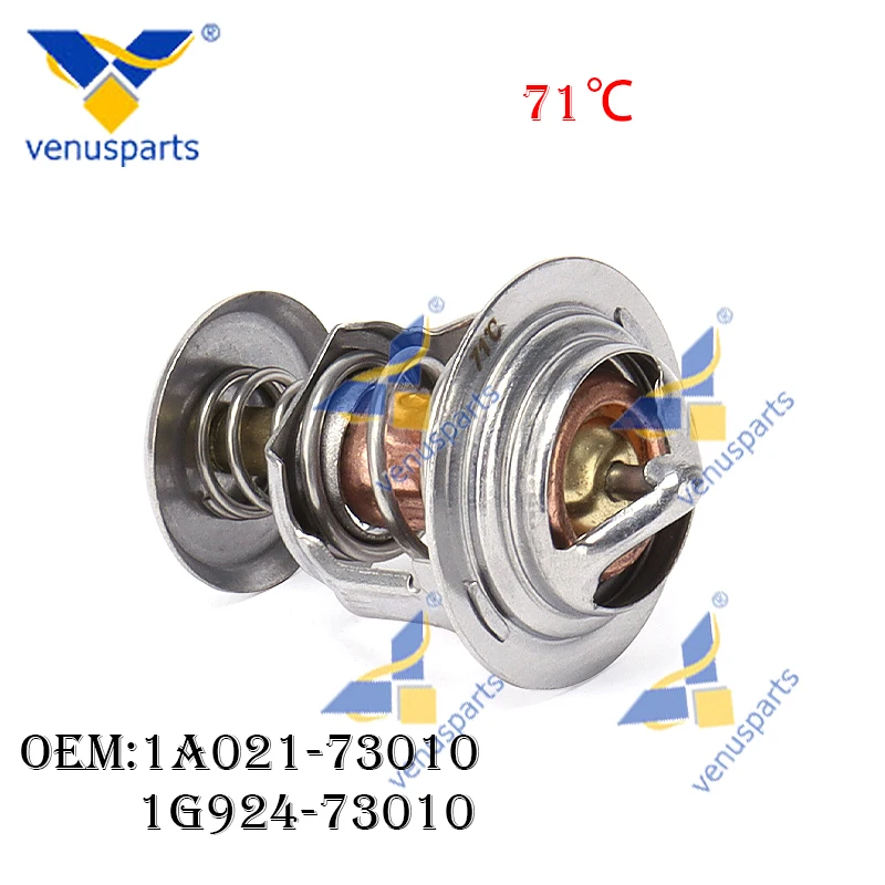 1A021-73010 Thermostat for KUBOTA 1G924-73010 1A02173010 D722 D950 D1503 D1105 V1902 V1903 V2003 V2203 V3800 71℃