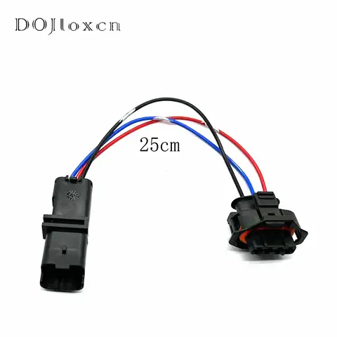 1/5/10/20 Sets 3 4 Pin 3.5mm Waterproof Auto Sensor Male Female Wiring Black Connector With line 25cm For Bosch