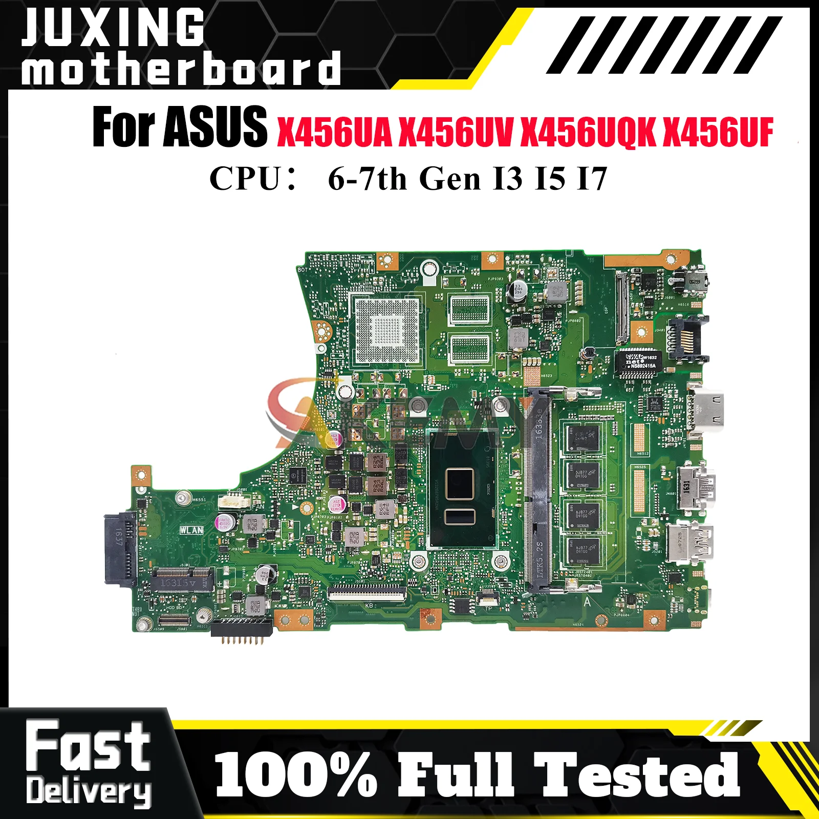 

X456UA Материнская плата для ноутбука ASUS VivoBook X456UVK X456UF R457U F456U X456U X456UB X456UQK A456U Материнская плата с процессором I3 I5 I7
