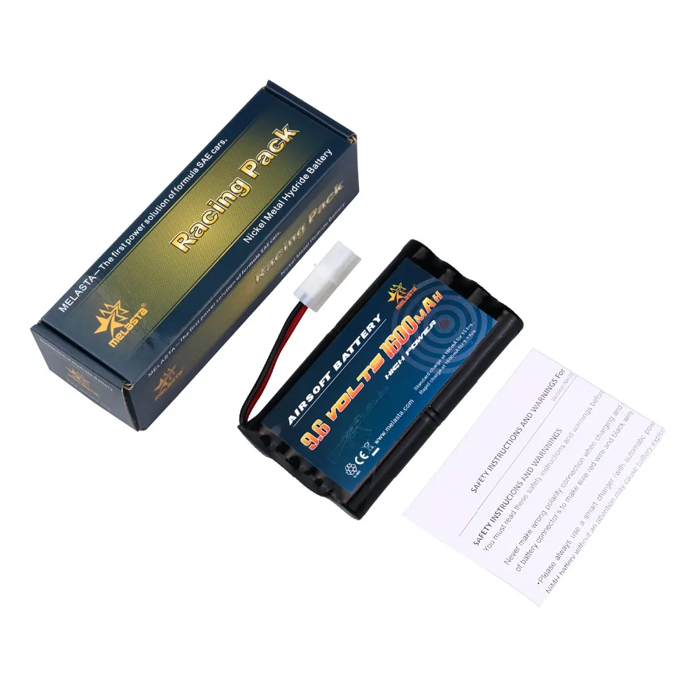 9.6V 1600mAh Rechargeable Battery Pack with Tamiya Connector Nimh AA Battery for RC toys Cars Tanks Boats Robots Airsoft Guns