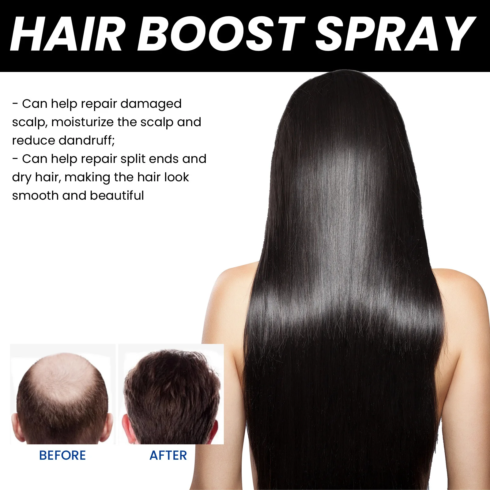 Hair Growth Spray Anti Hair Loss Fast Regrowth Scalp Damaged Treatment Repair Nourish Roots Prevent Baldness Hair Dense Liquid