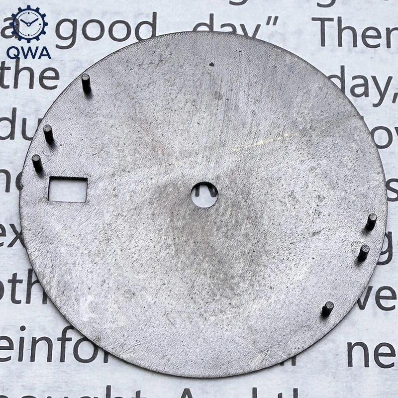 Qwa 28.5mm nh35 clássico retro preto-laranja mostrador verde luminoso ajuste nh35 acessórios de relógio automático