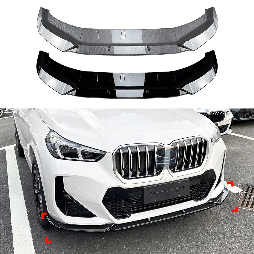 

Car Front Bumper Lip Spoiler Diffuser Splitters Body Kit Aprons Cover Guard Trim For BMW X1 U11 M Sport 2023-2024