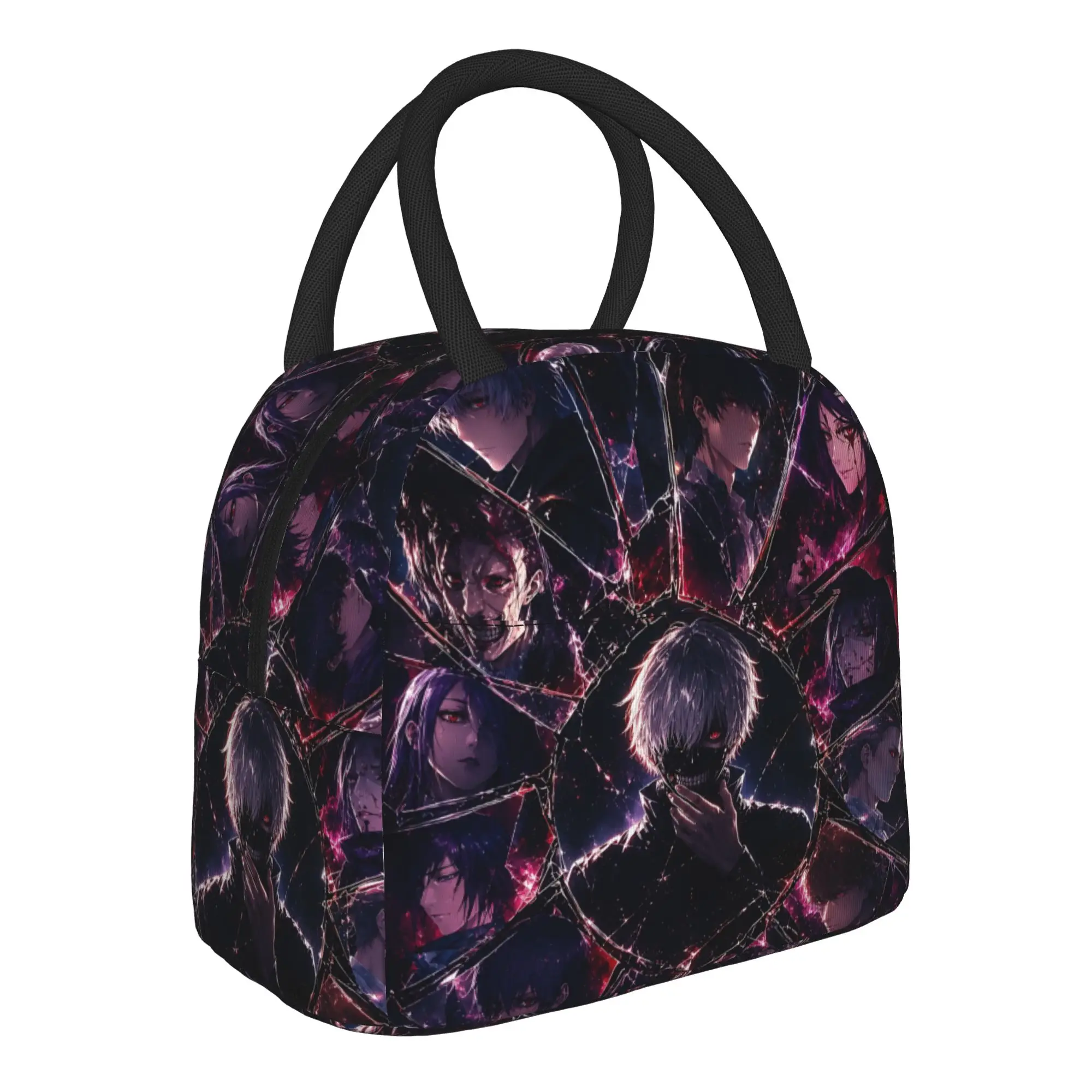 Halloween Tokyo Ghoul Kaneki Insulated Lunch Bag Meal Pack Rice Bag  bolsa Student Bento Lunch Handbag Insulation