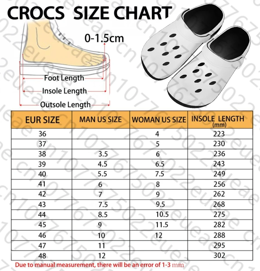 Tailor-made Clogs Water Shoes Bespoke Mens Womens Teenager Shoe DIY Garden Home Clog Customized Breathable Beach Hole Slippers