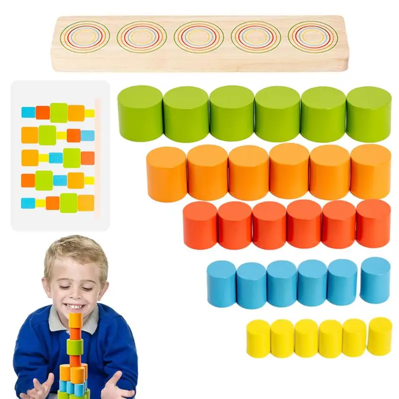 

Wooden Stacking Rocks Color Cognition Montessori Toys Safe And Durable Montessori Toys In Bright Colors For Birthday Anniversary