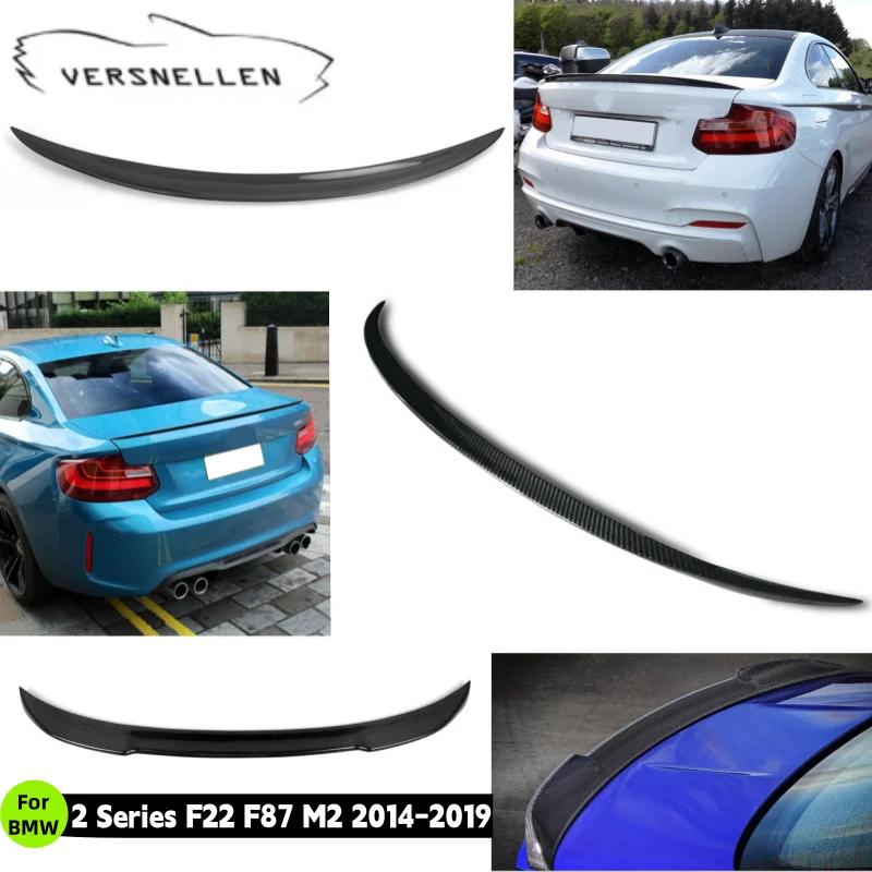 Carbon Fiber Roof Spoiler Wing Fit For BMW 2 Series F22 F87 M2 2014-2019 Exterior Wing Ducktail Spoiler Tuning Accessories