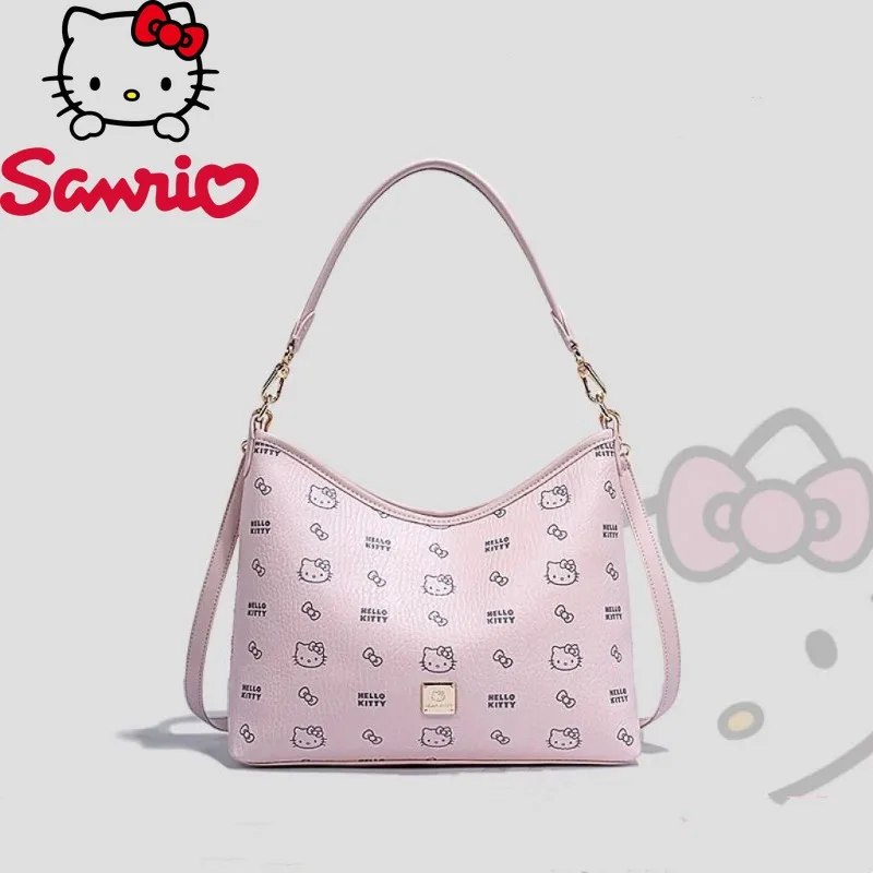

Hello Kitty 2026 New Women's Handbag Fashion High Quality PU Women's Shoulder Bag Cartoon Multi Functional Storage Crossbody Bag