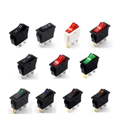 【5-1PCS】KCD3 220V ON/OFF SPST Rocker Switch Single Pole Single Throw 2 Position 20A 125VAC With LED Light