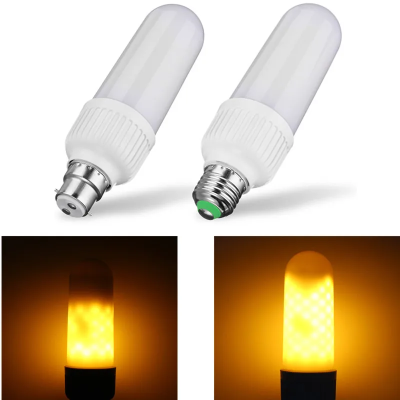 E27 6w 99 led cintilação chama fogo amarelo milho lâmpada 2835 smd casa decoração de halloween AC85V-265V 1800k
