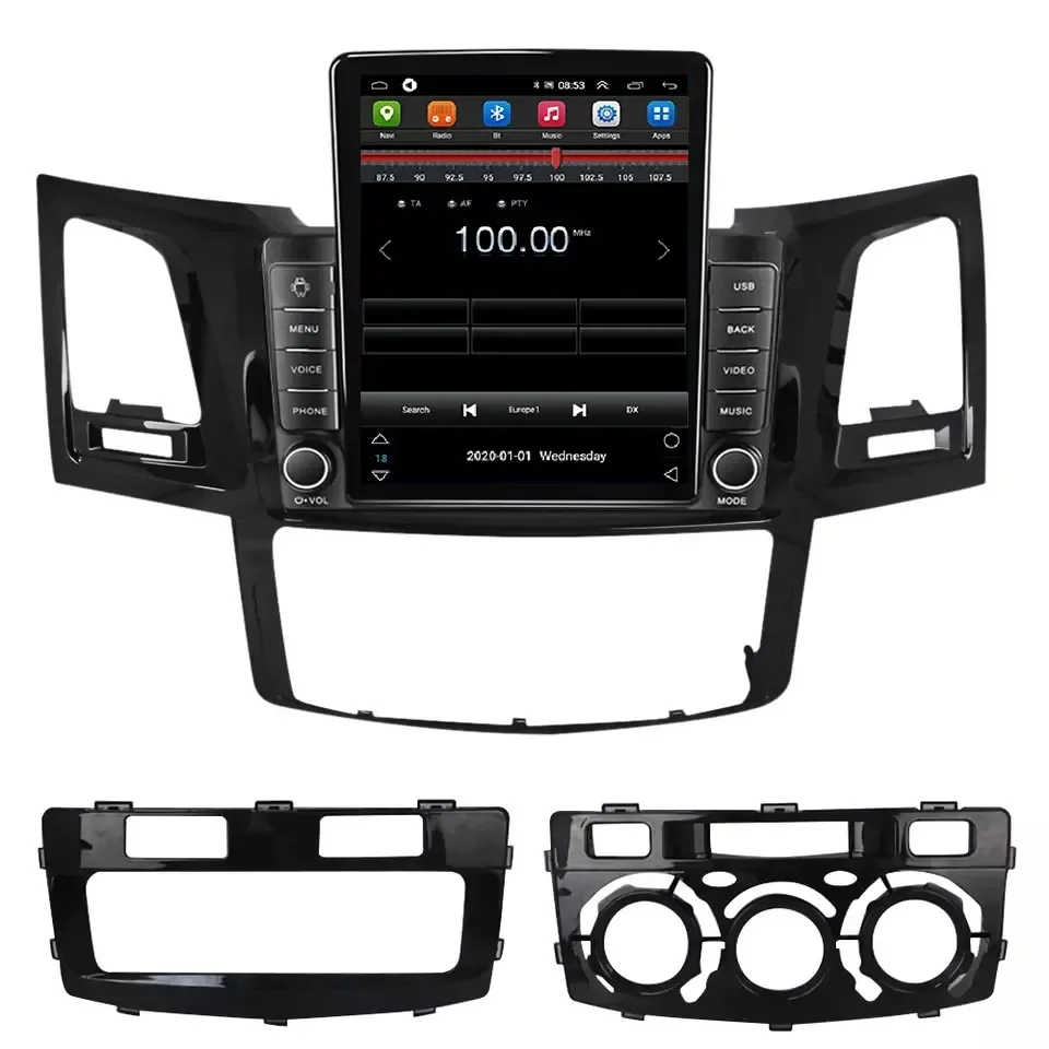 Android 13 car radio for Toyota Fortuner Hilux 2004-2014 8+128GB DSP RDS 360 camera split screen ADAS DVR car gps