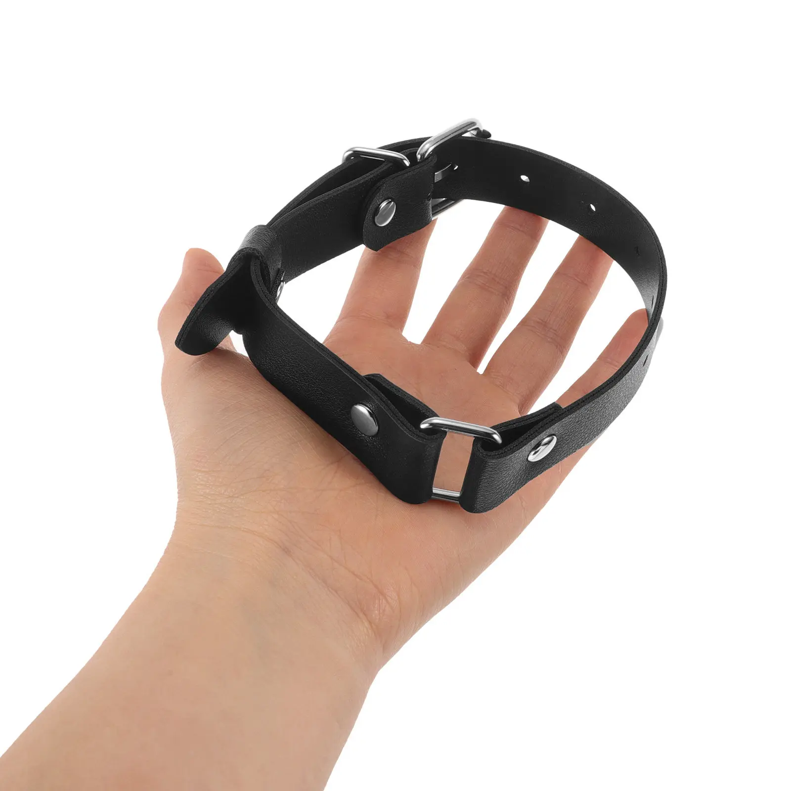Adjustable Punk Armband PU Soft Comfortable Retro Style Armlet Unisex Rivets Bracelet for Sports Stage Party Fashion