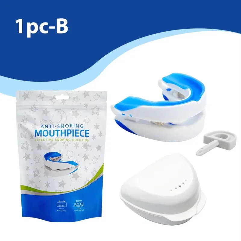 Protector Bucal de Silicona Anti-Ronquidos, Dispositivo Anti-Ronquidos y Bruxismo, Ayuda para Dormir, Protector Dental para Apnea del Sueño