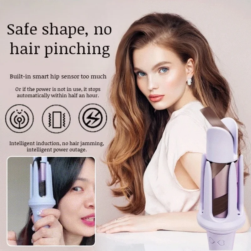 Automatic curling iron electric plus thick big curling iron button rotating big wave curling iron