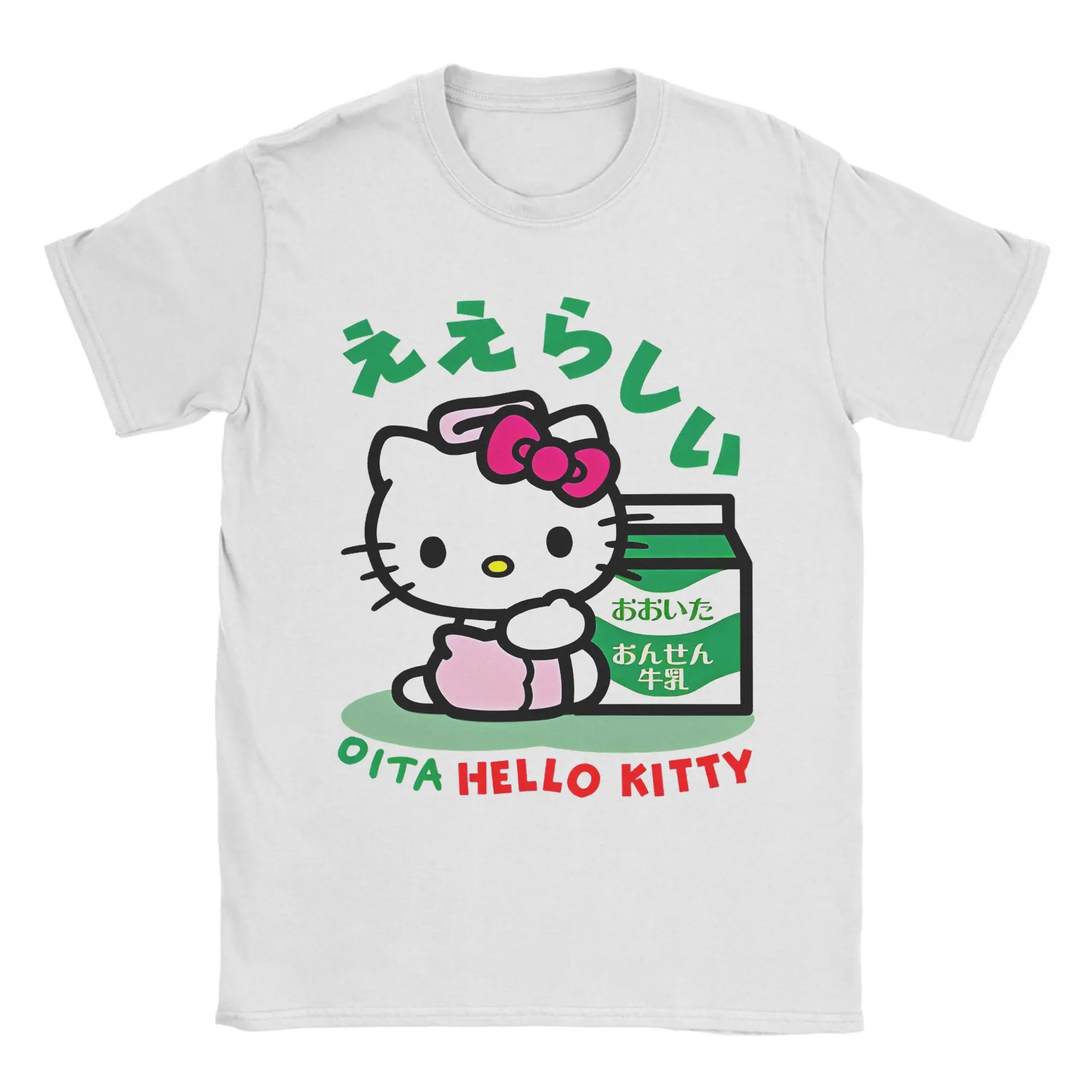 

Streetwear T-Shirt Summer Hello Kitty Like Milk Fashion T-Shirts Cotton Tshirt for Men's Y2K Classic Big Size Short Sleeve Tees