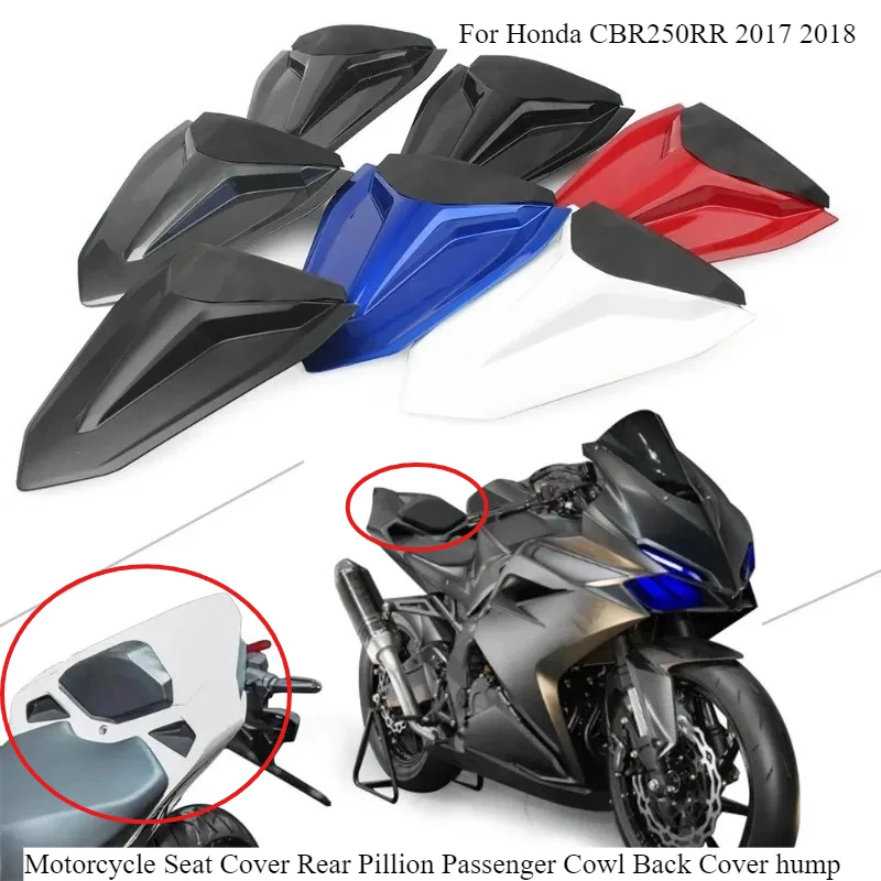 Motorcycle Seat Cover Rear Pillion Passenger Cowl Back Cover hump For Honda CBR 250 RR CBR250RR 2017 2018