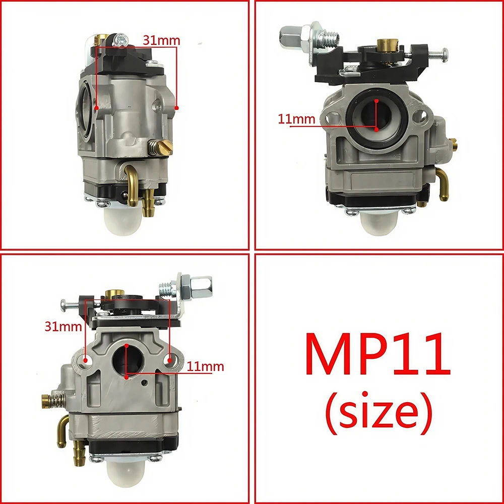 MP11 Carburetor For Walbro WYJ-138 WYK-186 26cc 33cc TL26 TL23 TU26 49cc 1E32F 1E34F 1E34F 1E36F 2 Stroke Lawn Mower Engine