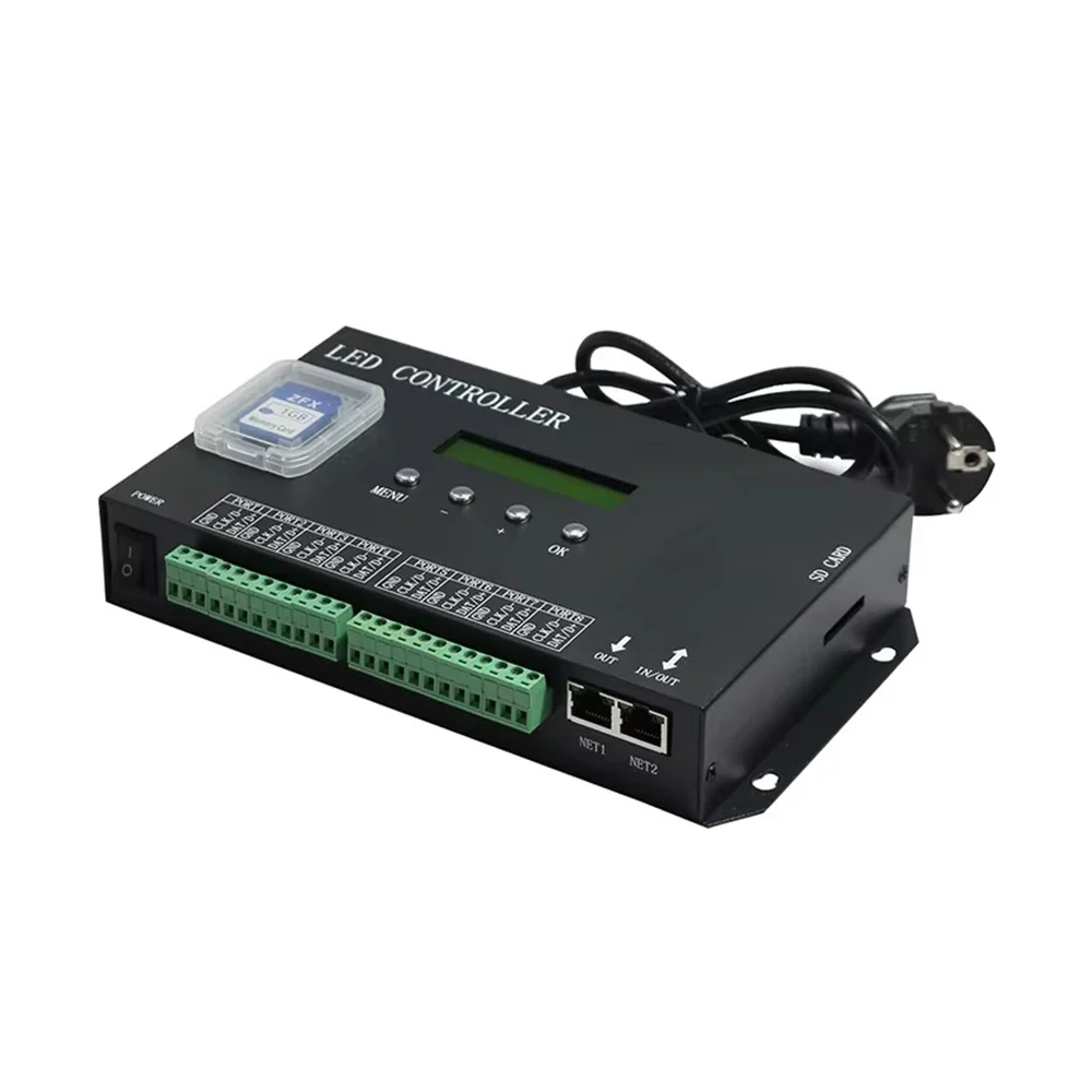 

Console RGB RGBW Pixels H807SA Lighting Project Display SD Card Programmable 8 Universe Dmx Artnet Protocol Led Controller