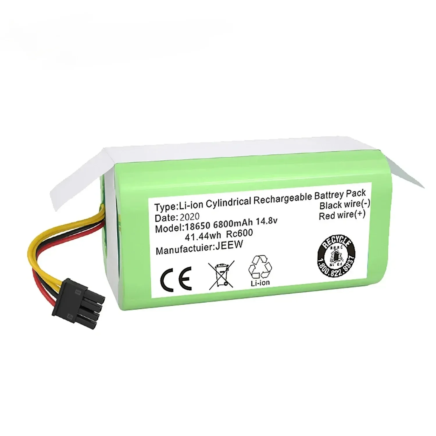 14.4V 6800mAh 18650 Li-lon Battery for Cecotec Conga 1290 1390 1490 1590 Vacuum Cleaner Genio Deluxe 370 Gutrend Echo 520