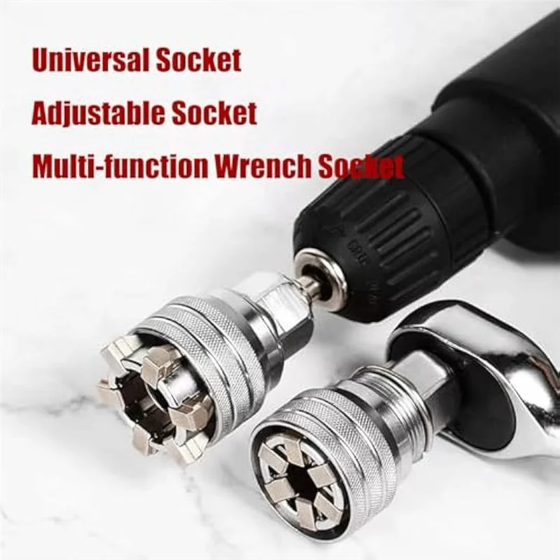 

High Quality-Multi-Function Universal Socket Wrench Tool,Adjustable Universal Socket Tool Set,Multifunction Socket Adjust 10-19M