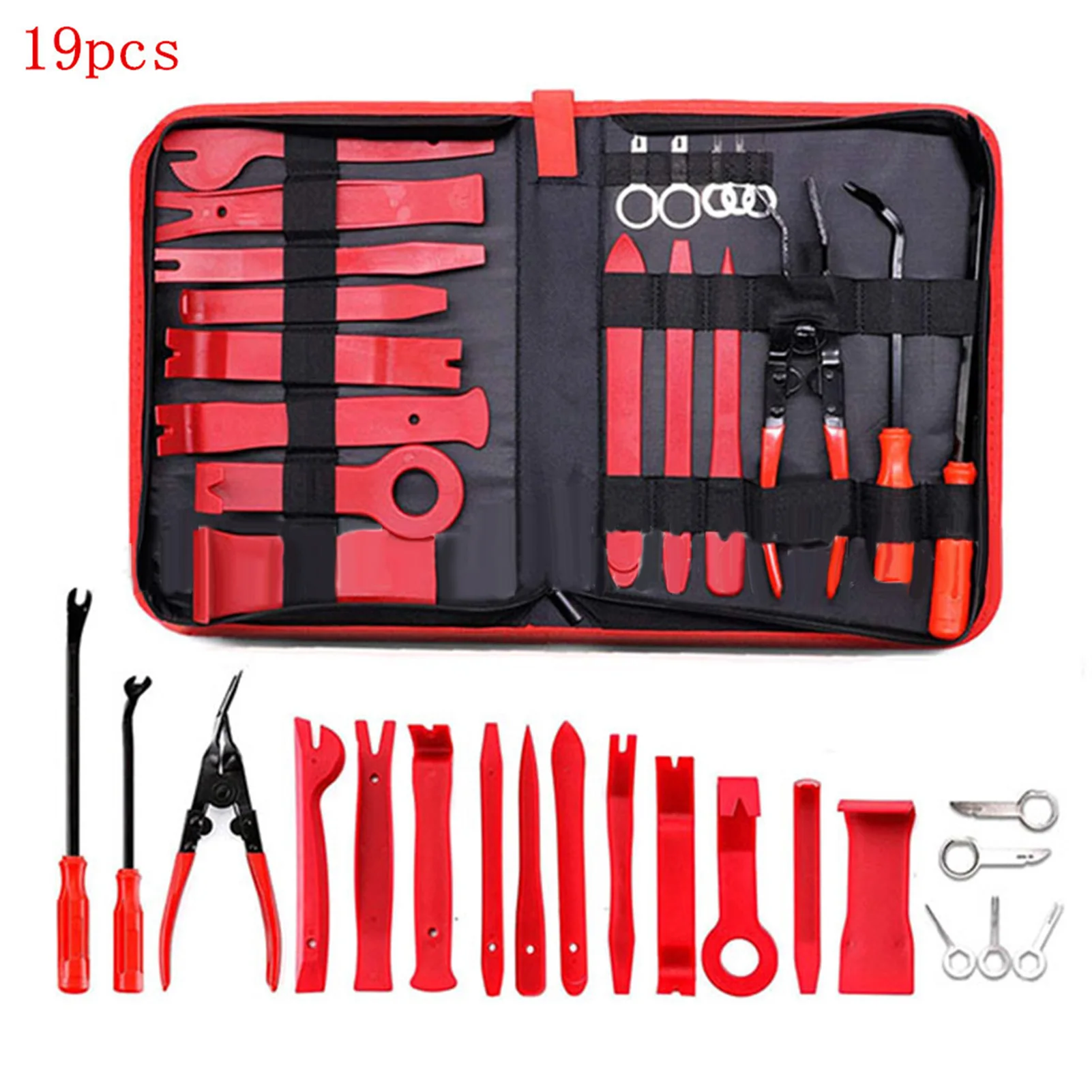 

Auto Pry Tools Set Car Trim Removal Hand Tool Kit with Puller Clip Pliers for Fastener Removal