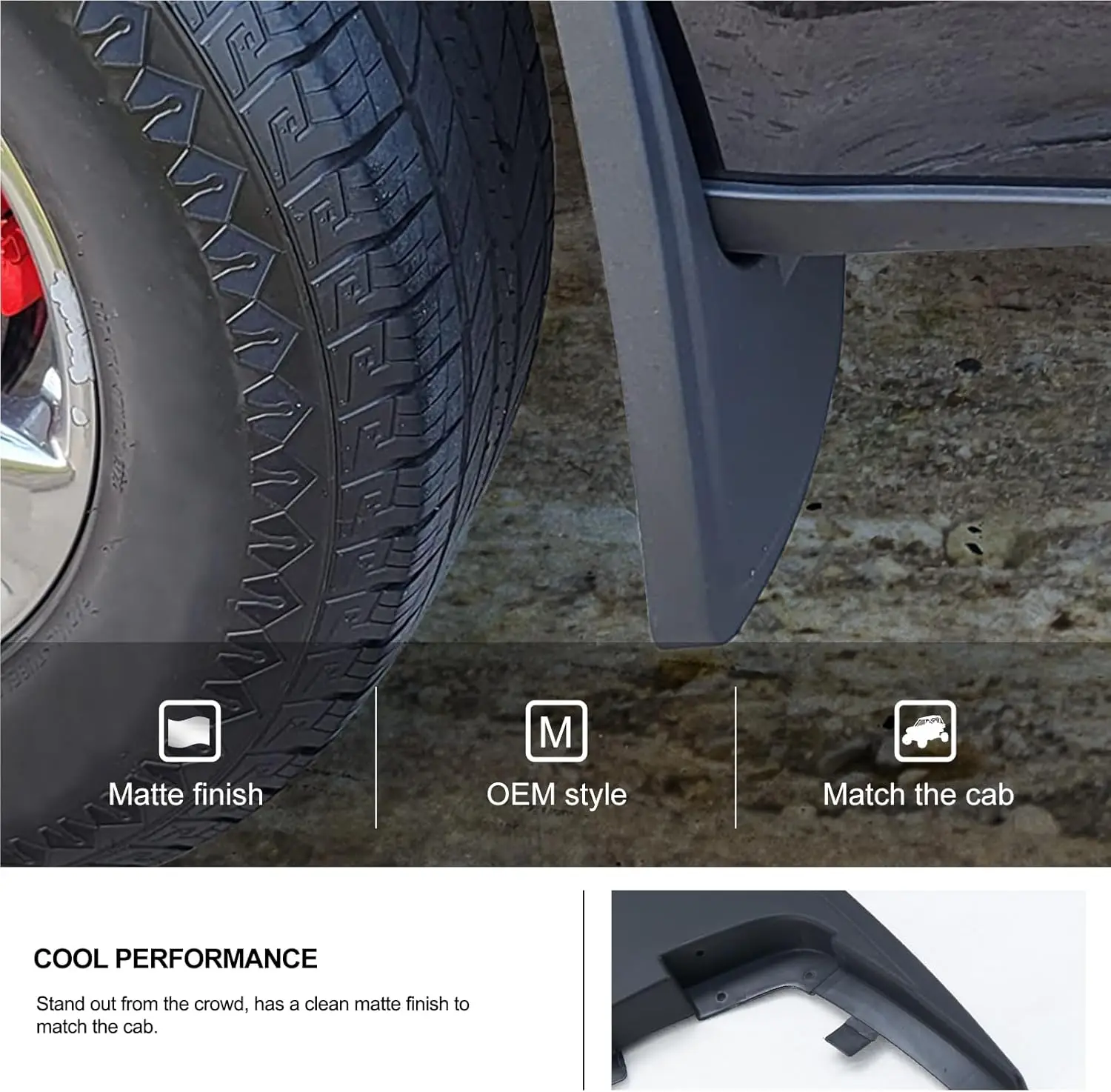 Mud Flaps for 2015-2020 Ford F-150 Heavy Duty Front Rear Without Flares