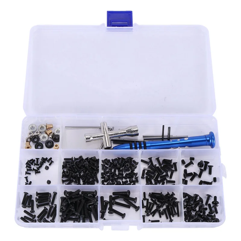 Vis YSUN-10X M2 M2.5 M3 pour Wltoys 144001 1/14 RC, pièces de rechange de voiture, vis à tête cylindrique, vis à tête plate, demi-dent