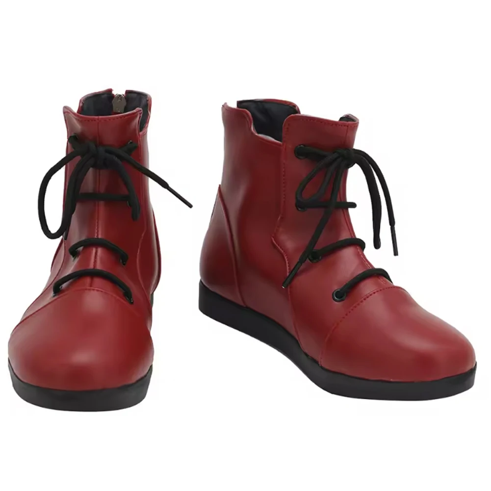 Chaussures de Cosplay Anime Yuji Itadori pour Homme, Bottes Courtes Rouge Foncé, Accessoires de Costumes d'Halloween, sur Mesure