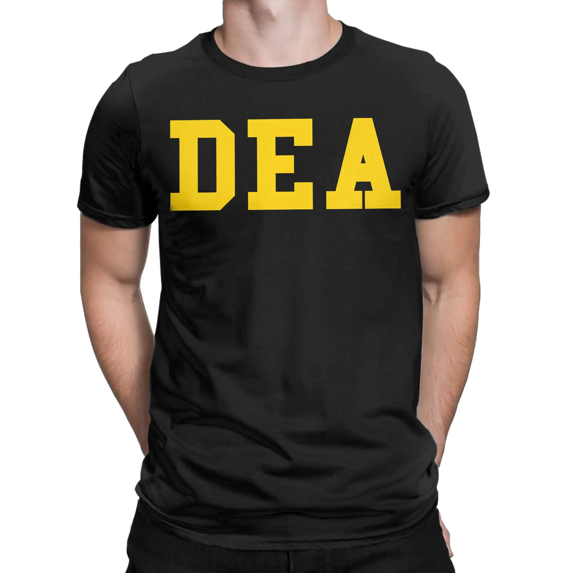 DEA US Federal Interdiction Agency Police  T-Shirt for Men Funny Cotton Tee Shirt Round Collar Short Sleeve T Shirt Clothing