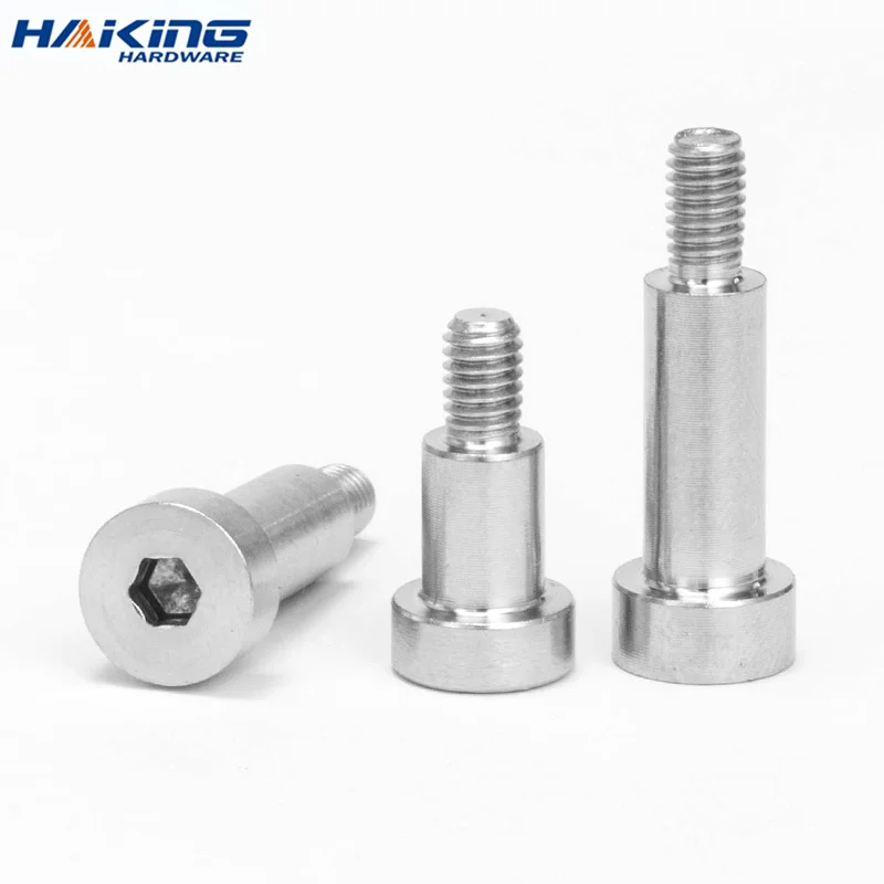 10pcs/lot M3 M4 M5 M6 304 Stainless Steel Hex Hexagon Socket Cap Head Shoulder Roller Bearing Screw Bolt High Tensile