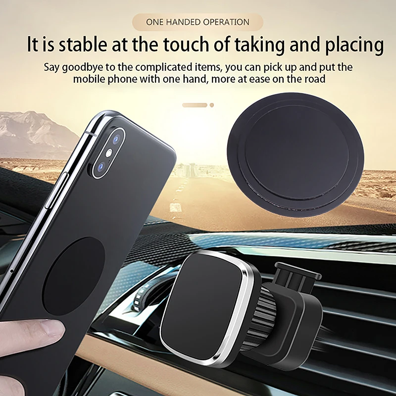 2PCS Universal Iron Sheet Disk Sticker Mount Mobile Phone Magnet Stand For IP Circular Magnetic Metal Plate Car Phone Holder