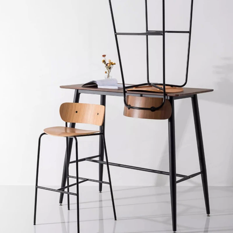 Tabourets de bar industriels vintage en fer, mobilier créatif de style mid-century pour la maison, chaises de bar commerciales modernes pour îlot de cuisine
