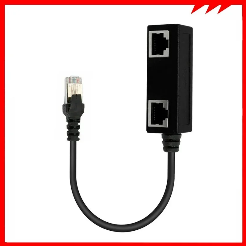 3 In 1 Rj45 Splitter Lan Ethernet Netwerk Rj45 Connector Extender Adapter Kabel Voor Netwerkuitbreiding 1 Man Naar 2/3 Vrouw