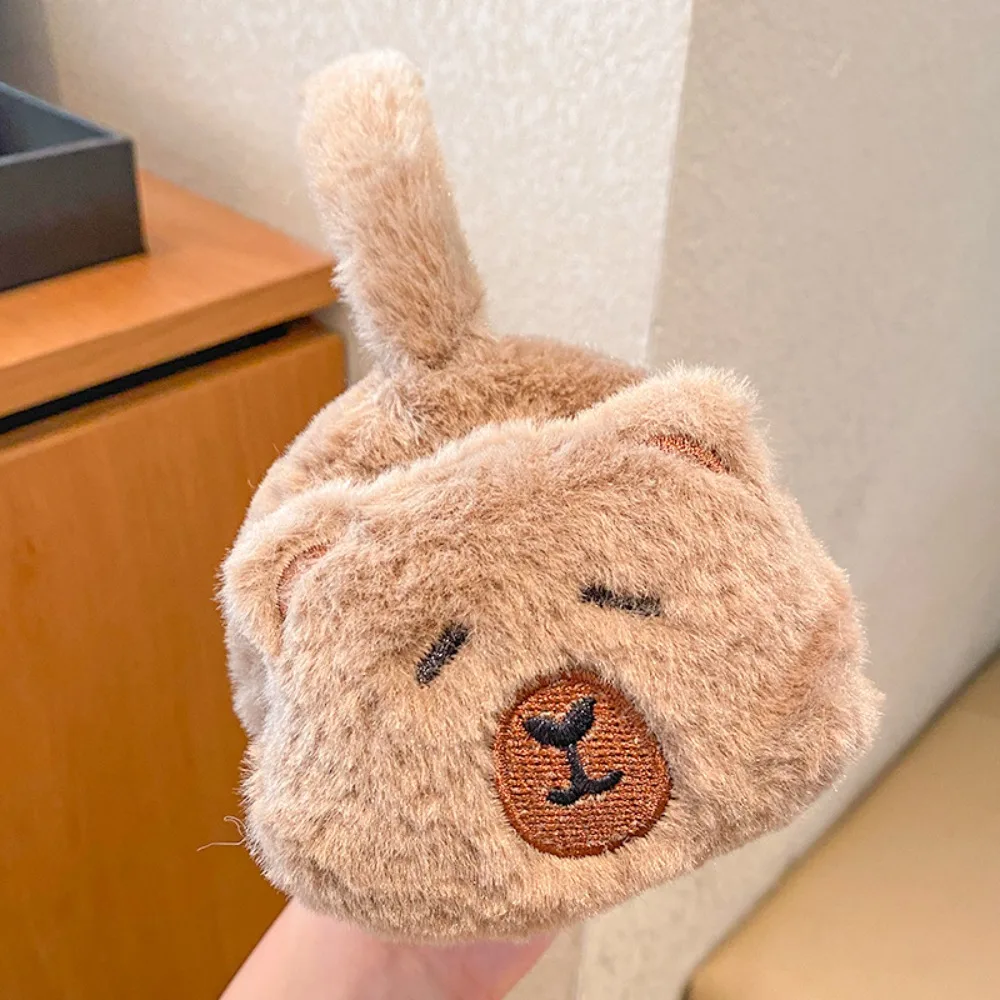Fashion Cartoon Capybara Plush Earmuffs Thicken Soft Cute Ear Cover Anti-freezing Elastic Winter Ear Warmer Children's Gifts