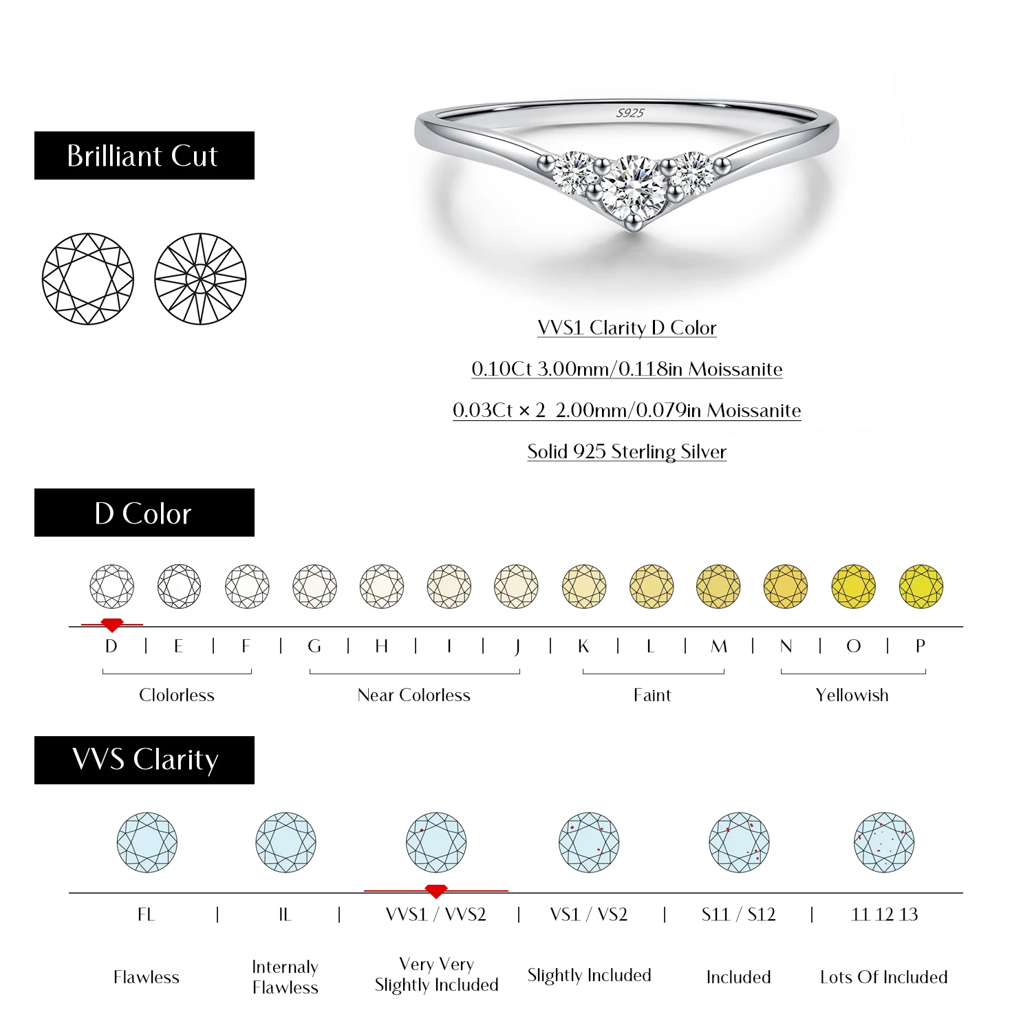 MODIAN Simple éternité Moissanite bague 925 en argent Sterling scintillant Simple mince bague de mariage anneaux pour les femmes bijoux fins cadeau