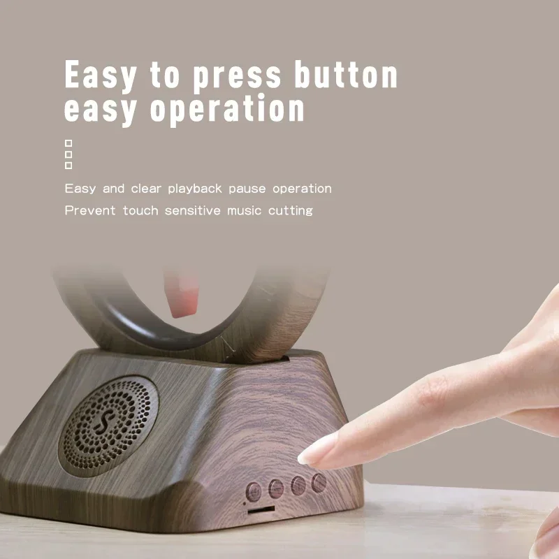 

Retro Bluetooth Speaker HIFI Sound Music Player Christmas Gifts Transparent Hanging Clock Support TF Card Desktop Decorations
