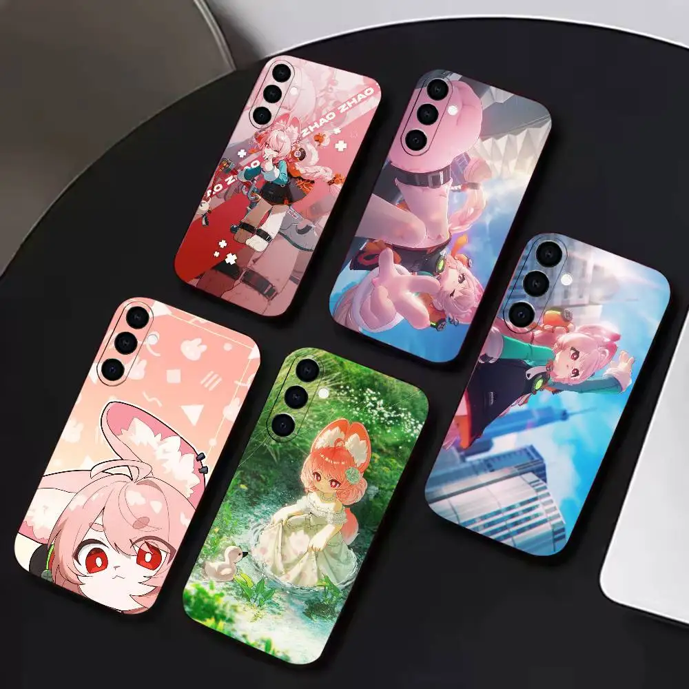 Cute Z-Zhao Z-Zenless Zone Zero ZZZ  Phone Case Black Soft Silicone TPU For Samsung A72,A51,A70,A71,A53,A52,A73