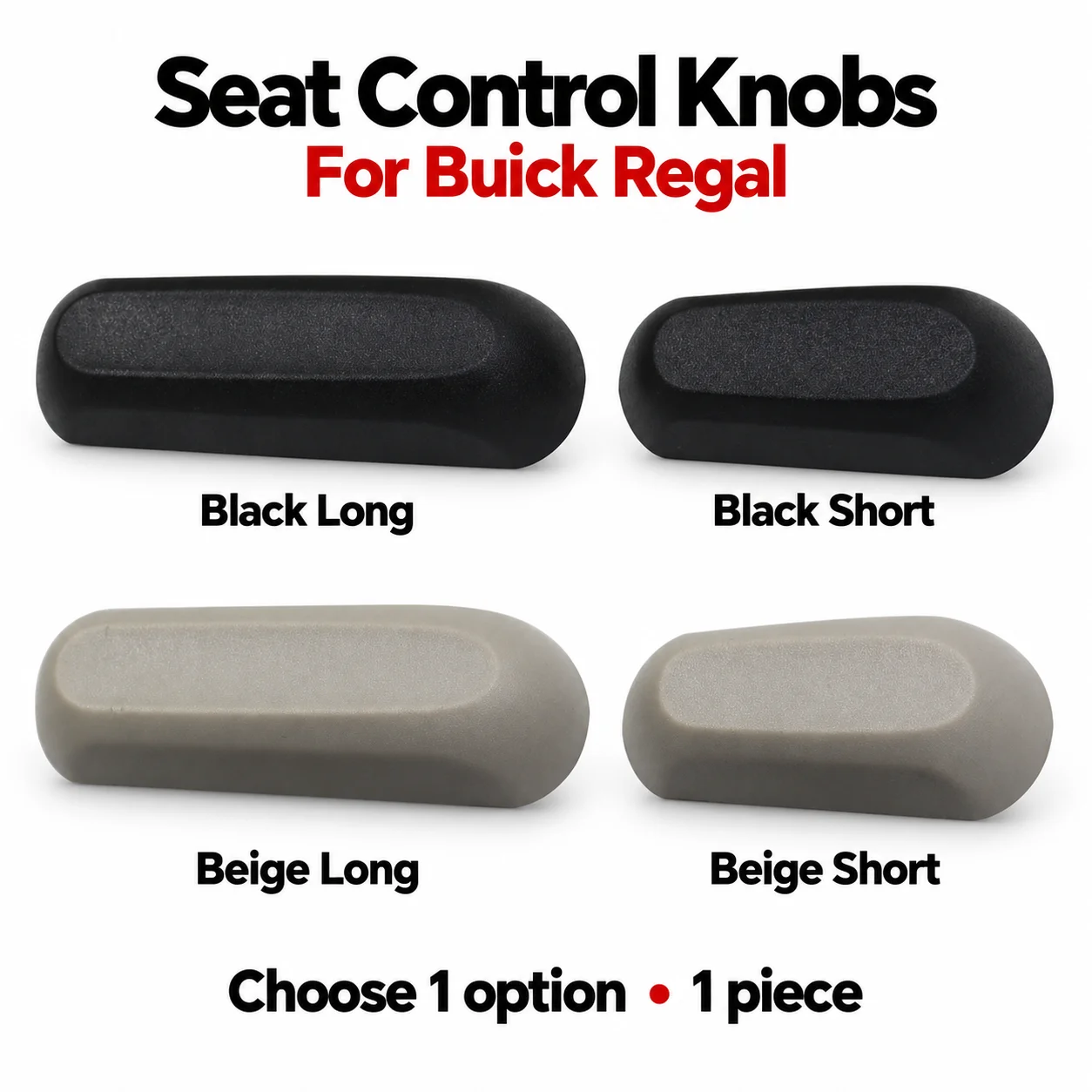 13274114 13274112 13274115 13274113 Power Seat Control Knobs For Buick Regal Long Short Black Beige Plastic Switch Cover 1 Piece