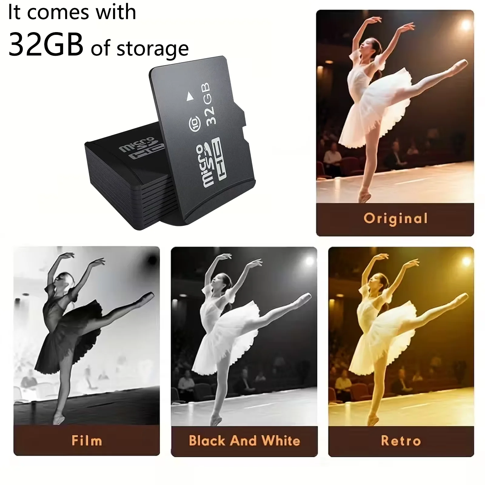 Retro Digital Camera 1080P Video Recorder LED Fill Light 0.96 Inch IPS Screen Portable Mini Digital Camera